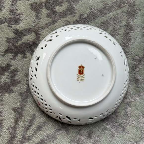 Schumann Bavaria Porcelain Pierced Decorative Plate - Picture 2 of 9